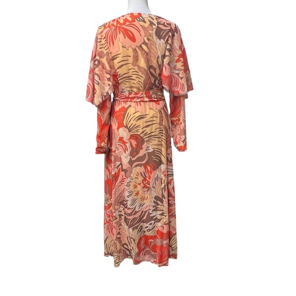 Refka Long Sleeve Print Dress (NWT) Size: 8 / Color: Orange / Item# 1-23724 - Picture 5 of 9